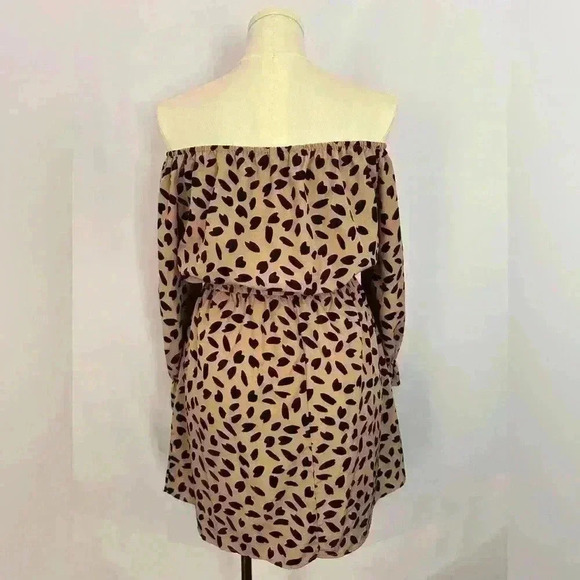 Shein Off Shoulder Leopard Print Women's Dress (549) - Picture 3 of 8